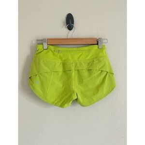 lululemon Speed Up Low Rise Shorts Highlight Yellow Size 2